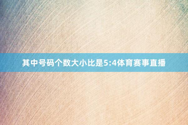 其中号码个数大小比是5:4体育赛事直播