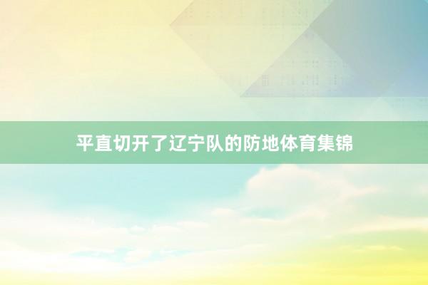 平直切开了辽宁队的防地体育集锦