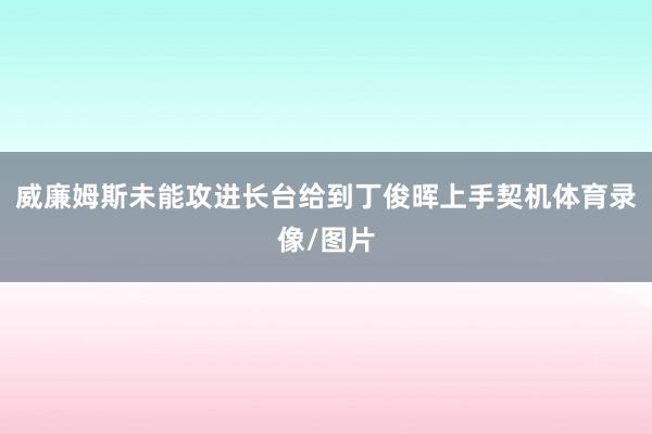 威廉姆斯未能攻进长台给到丁俊晖上手契机体育录像/图片